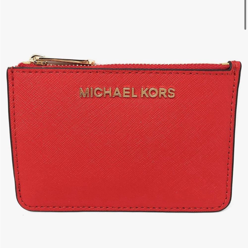 Michael Kors Jet Set Travel Keychain Pouch - Red